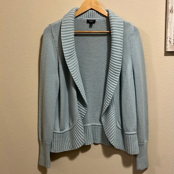 Talbots Sweaters - Talbots light blue wool cardigan